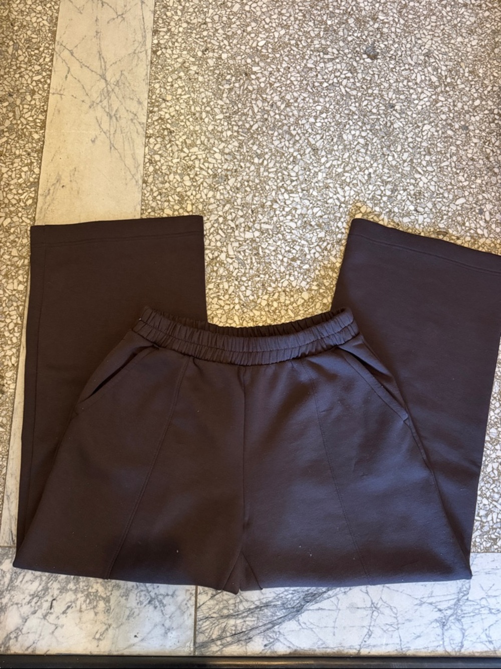 Old Navy Brown High-Waisted Bounce Fleece Wide-Leg Sweatpants